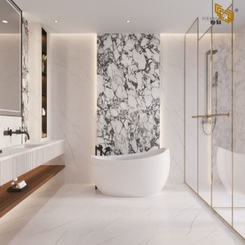 Bright Marble Bathroom Bright Marble Bathroom