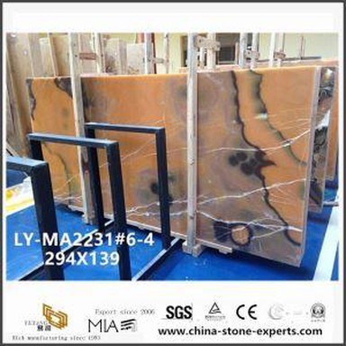 Charmerende gul ONYX Jade marmor til køkken og badekar dekoration