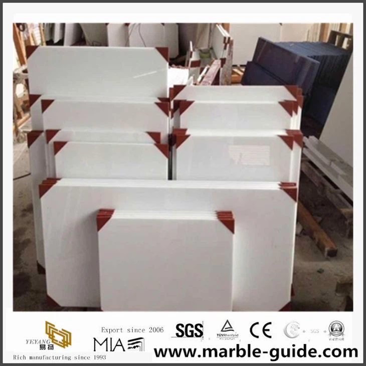 China Artificial White Quartz Countertops Cost For Bath, Hotel Rooms