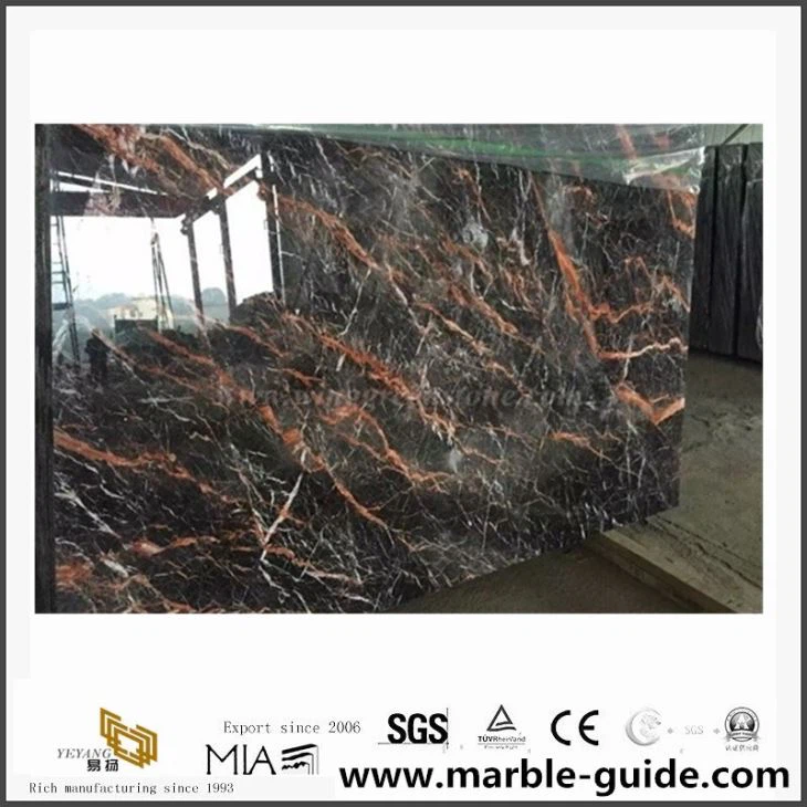 China Cuckoo Red Marble Polished Slab Low Price For Interior Walling Tile