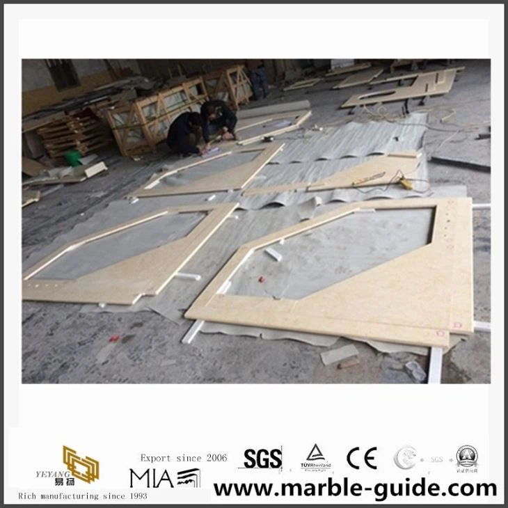 Natural Stone China Beige Marble Counter Top For Kitchen/Bath