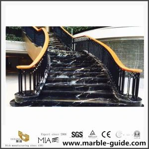 Kina Black Marquina Marble For Stair Step