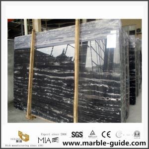 Kina Billige Black Portoro Marble Slab Til Kommercielle Projekter