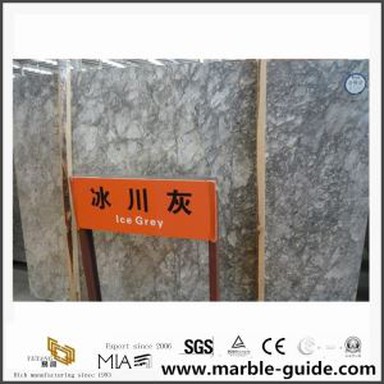 Hot Sale Natural Ice Grey Marble Slab Cut-to-Size til Walling & Flooring