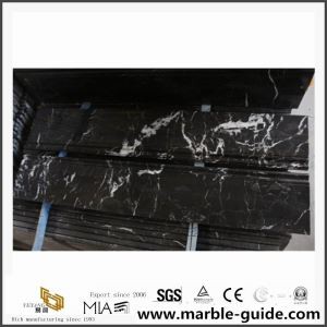 Sølv Sort Marmor Færdig Med Pencil Tile Trim Border For Stair Moldings