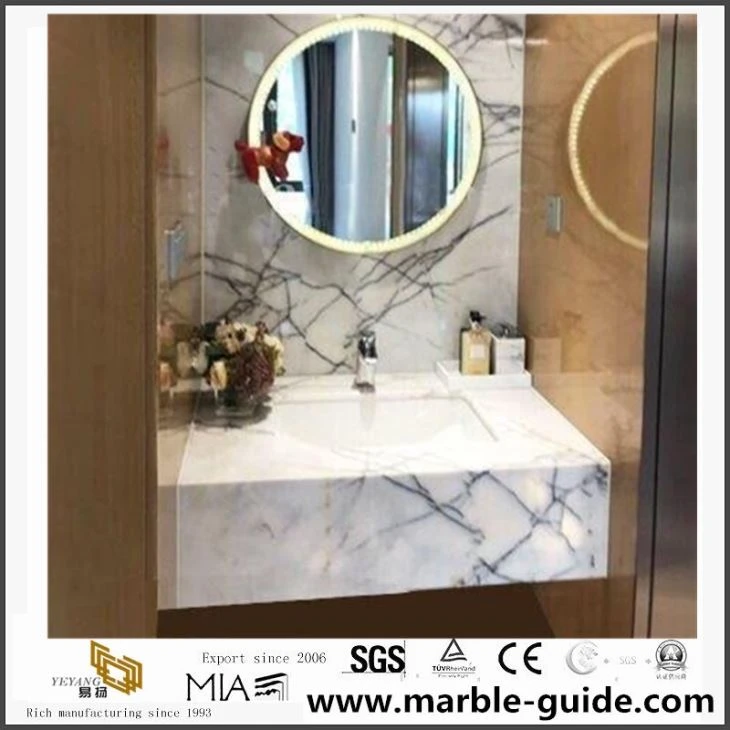 Lilac Marble Bathroom Vanity Tops For Hotel