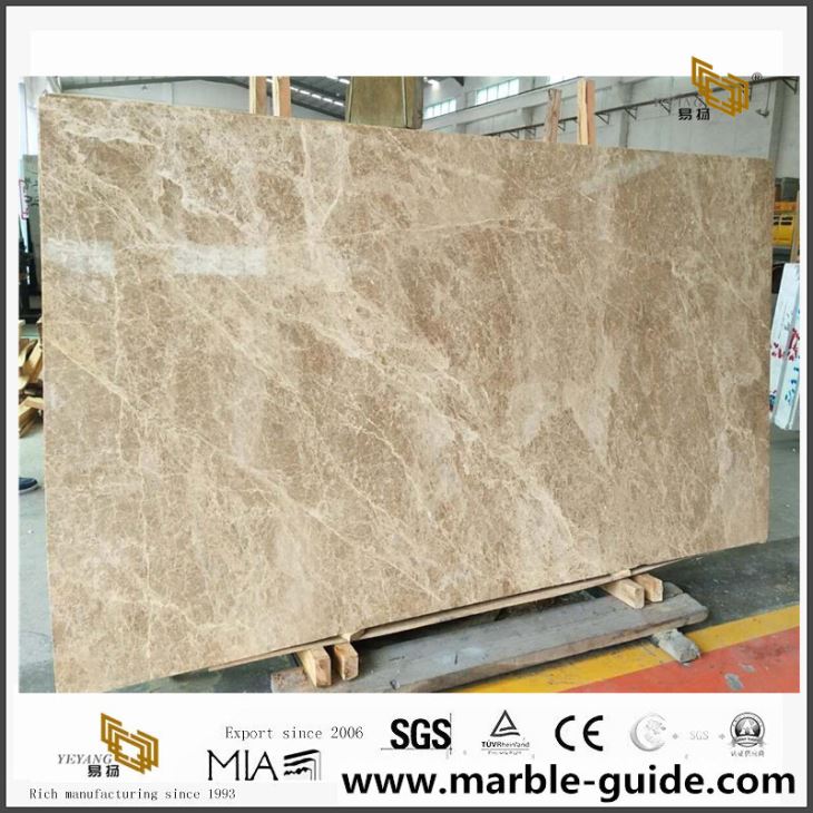 Stylish Light Emperador Marble Slab Display