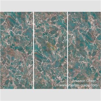 Leverandør af skinnende poleret Amazon Green sintrede stenplader