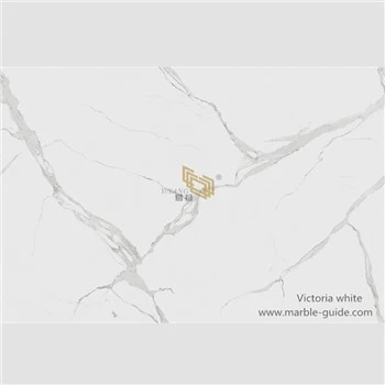 Skinnende polerede Victoria Hvide Sintrede Sten Porcelian Plader